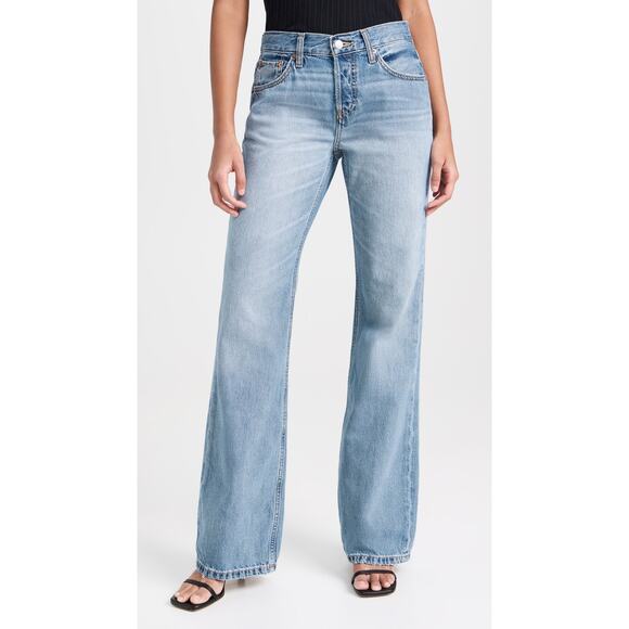 Re/Done Denim - RE/DONE Loose Boot Jeans Hacienda Light Washed Blue High Rise Women's 27